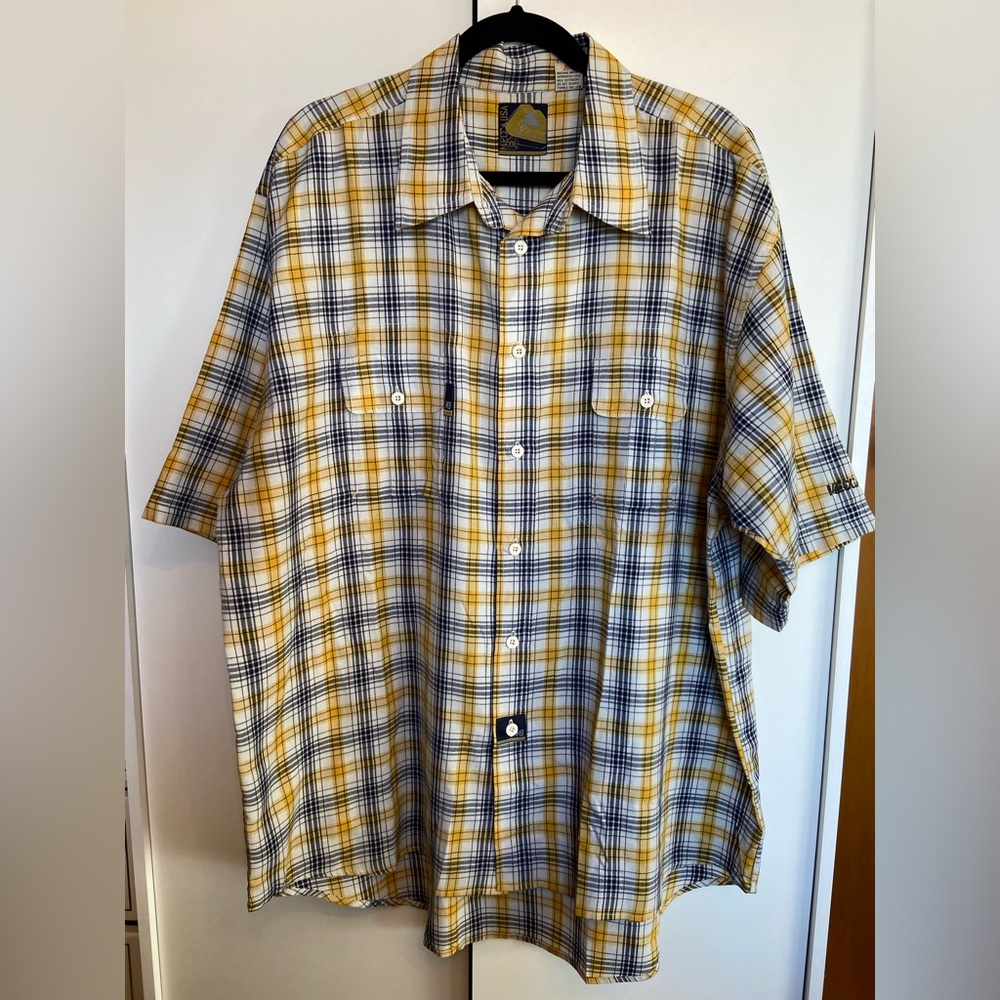 Y2K MECCA plaid button up shirt, men’s streetwear skater hip hop vintage, XXL